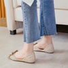 image:imageHee grand Sparkling Crystal Bowknot Ballet Flats for Women Pointed Toe Rhinestone Fashion Wedding Dress Shoes Comfort Slip on Work Shoes1apricot