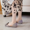image:imageHee grand Sparkling Crystal Bowknot Ballet Flats for Women Pointed Toe Rhinestone Fashion Wedding Dress Shoes Comfort Slip on Work Shoes1purple