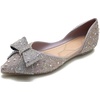 image:imageHee grand Sparkling Crystal Bowknot Ballet Flats for Women Pointed Toe Rhinestone Fashion Wedding Dress Shoes Comfort Slip on Work Shoes1purple