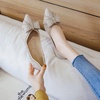 image:imageHee grand Sparkling Crystal Bowknot Ballet Flats for Women Pointed Toe Rhinestone Fashion Wedding Dress Shoes Comfort Slip on Work Shoes3apricot