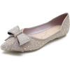 image:imageHee grand Sparkling Crystal Bowknot Ballet Flats for Women Pointed Toe Rhinestone Fashion Wedding Dress Shoes Comfort Slip on Work Shoes3purple