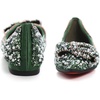 image:imageHee grand Sparkling Crystal Bowknot Ballet Flats for Women Pointed Toe Rhinestone Fashion Wedding Dress Shoes Comfort Slip on Work Shoes5green
