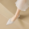 image:imageHee grand Sparkling Rhinestone Bowknot Pointy Toe Wedding Party Dress Shoes Comfortable Low Heel Crystal Shoes Fashion Women Ballerina FlatsPointed Toe567