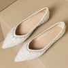 image:imageHee grand Sparkling Rhinestone Bowknot Pointy Toe Wedding Party Dress Shoes Comfortable Low Heel Crystal Shoes Fashion Women Ballerina FlatsPointed Toe567