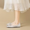 image:imageHee grand Sparkling Rhinestone Bowknot Pointy Toe Wedding Party Dress Shoes Comfortable Low Heel Crystal Shoes Fashion Women Ballerina FlatsPointed Toe565