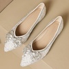 image:imageHee grand Sparkling Rhinestone Bowknot Pointy Toe Wedding Party Dress Shoes Comfortable Low Heel Crystal Shoes Fashion Women Ballerina FlatsPointed Toe565