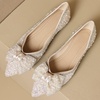 image:imageHee grand Sparkling Rhinestone Bowknot Pointy Toe Wedding Party Dress Shoes Comfortable Low Heel Crystal Shoes Fashion Women Ballerina FlatsPointed Toe566