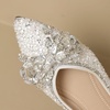 image:imageHee grand Sparkling Rhinestone Bowknot Pointy Toe Wedding Party Dress Shoes Comfortable Low Heel Crystal Shoes Fashion Women Ballerina FlatsPointed Toe565