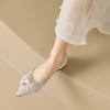 image:imageHee grand Sparkling Rhinestone Bowknot Pointy Toe Wedding Party Dress Shoes Comfortable Low Heel Crystal Shoes Fashion Women Ballerina FlatsPointed Toe566