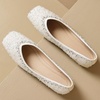 image:imageHee grand Sparkling Rhinestone Bowknot Pointy Toe Wedding Party Dress Shoes Comfortable Low Heel Crystal Shoes Fashion Women Ballerina FlatsSquare Toe567