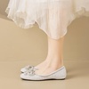 image:imageHee grand Sparkling Rhinestone Bowknot Pointy Toe Wedding Party Dress Shoes Comfortable Low Heel Crystal Shoes Fashion Women Ballerina FlatsSquare Toe565