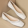 image:imageHee grand Sparkling Rhinestone Bowknot Pointy Toe Wedding Party Dress Shoes Comfortable Low Heel Crystal Shoes Fashion Women Ballerina FlatsSquare Toe567