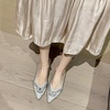 image:imageHee grand Sparkling Rhinestone Pointy Toe Exquisite Crystals Dress Shoes for Wedding Party Comfort Slip On Ballet Flats Fashion Women FlatsApricot