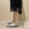 image:imageHee grand Sparkling Rhinestone Pointy Toe Exquisite Crystals Dress Shoes for Wedding Party Comfort Slip On Ballet Flats Fashion Women FlatsBlack
