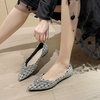 image:imageHee grand Sparkling Rhinestone Pointy Toe Exquisite Crystals Dress Shoes for Wedding Party Comfort Slip On Ballet Flats Fashion Women FlatsBlack