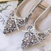 image:imageHee grand Sparkling Sequin Pointy Toe Silver Wedding Party Dress Shoes Comfort Slip On Ballet Flats Fashion Women Flats with Bowknot568silver