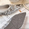 image:imageHee grand Sparkling Sequin Pointy Toe Silver Wedding Party Dress Shoes Comfort Slip On Ballet Flats Fashion Women Flats with Bowknot569silver