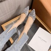image:imageHee grand Sparkling Sequin Pointy Toe Silver Wedding Party Dress Shoes Comfort Slip On Ballet Flats Fashion Women Flats with Bowknot569silver