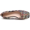 image:imageHee grand Square Toe Ballet Flats for Women Rhinestones Chains Black Suede Dress Shoes Comfort SlipOn Loafers940black