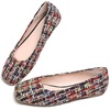 image:imageHee grand Square Toe Ballet Flats for Women Rhinestones Chains Black Suede Dress Shoes Comfort SlipOn Loafers940black