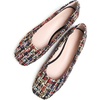 image:imageHee grand Square Toe Ballet Flats for Women Rhinestones Chains Black Suede Dress Shoes Comfort SlipOn Loafers940black