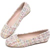 image:imageHee grand Square Toe Ballet Flats for Women Rhinestones Chains Black Suede Dress Shoes Comfort SlipOn Loafers940pink