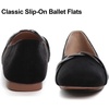 image:imageHee grand Square Toe Ballet Flats for Women Rhinestones Chains Black Suede Dress Shoes Comfort SlipOn LoafersAblackrhinestone