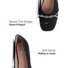 image:imageHee grand Square Toe Ballet Flats for Women Rhinestones Chains Black Suede Dress Shoes Comfort SlipOn LoafersAblackrhinestone