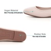 image:imageHee grand Square Toe Ballet Flats for Women Rhinestones Chains Black Suede Dress Shoes Comfort SlipOn LoafersBapricot