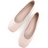 image:imageHee grand Square Toe Ballet Flats for Women Rhinestones Chains Black Suede Dress Shoes Comfort SlipOn LoafersBapricot