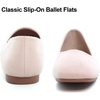 image:imageHee grand Square Toe Ballet Flats for Women Rhinestones Chains Black Suede Dress Shoes Comfort SlipOn LoafersBapricot