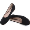 image:imageHee grand Square Toe Ballet Flats for Women Rhinestones Chains Black Suede Dress Shoes Comfort SlipOn LoafersBblack