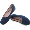 image:imageHee grand Square Toe Ballet Flats for Women Rhinestones Chains Black Suede Dress Shoes Comfort SlipOn LoafersBblue