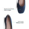 image:imageHee grand Square Toe Ballet Flats for Women Rhinestones Chains Black Suede Dress Shoes Comfort SlipOn LoafersBblue