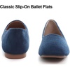 image:imageHee grand Square Toe Ballet Flats for Women Rhinestones Chains Black Suede Dress Shoes Comfort SlipOn LoafersBblue