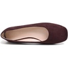 image:imageHee grand Square Toe Ballet Flats for Women Rhinestones Chains Black Suede Dress Shoes Comfort SlipOn LoafersBdark Brown