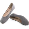 image:imageHee grand Square Toe Ballet Flats for Women Rhinestones Chains Black Suede Dress Shoes Comfort SlipOn LoafersBgray