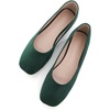 image:imageHee grand Square Toe Ballet Flats for Women Rhinestones Chains Black Suede Dress Shoes Comfort SlipOn LoafersBgreen