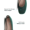 image:imageHee grand Square Toe Ballet Flats for Women Rhinestones Chains Black Suede Dress Shoes Comfort SlipOn LoafersBgreen