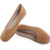 image:imageHee grand Square Toe Ballet Flats for Women Rhinestones Chains Black Suede Dress Shoes Comfort SlipOn LoafersBkhaki