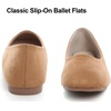 image:imageHee grand Square Toe Ballet Flats for Women Rhinestones Chains Black Suede Dress Shoes Comfort SlipOn LoafersBkhaki