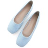 image:imageHee grand Square Toe Ballet Flats for Women Rhinestones Chains Black Suede Dress Shoes Comfort SlipOn LoafersBlight Blue
