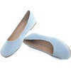 image:imageHee grand Square Toe Ballet Flats for Women Rhinestones Chains Black Suede Dress Shoes Comfort SlipOn LoafersBlight Blue