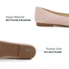 image:imageHee grand Square Toe Ballet Flats for Women Rhinestones Chains Black Suede Dress Shoes Comfort SlipOn LoafersBlight Pink