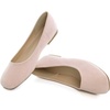 image:imageHee grand Square Toe Ballet Flats for Women Rhinestones Chains Black Suede Dress Shoes Comfort SlipOn LoafersBlight Pink