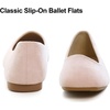 image:imageHee grand Square Toe Ballet Flats for Women Rhinestones Chains Black Suede Dress Shoes Comfort SlipOn LoafersBlight Pink