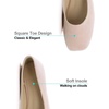 image:imageHee grand Square Toe Ballet Flats for Women Rhinestones Chains Black Suede Dress Shoes Comfort SlipOn LoafersBlight Pink