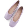 image:imageHee grand Square Toe Ballet Flats for Women Rhinestones Chains Black Suede Dress Shoes Comfort SlipOn LoafersBlight Purple