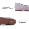 image:imageHee grand Square Toe Ballet Flats for Women Rhinestones Chains Black Suede Dress Shoes Comfort SlipOn LoafersBlight Purple