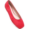 image:imageHee grand Square Toe Ballet Flats for Women Rhinestones Chains Black Suede Dress Shoes Comfort SlipOn LoafersBnew Red